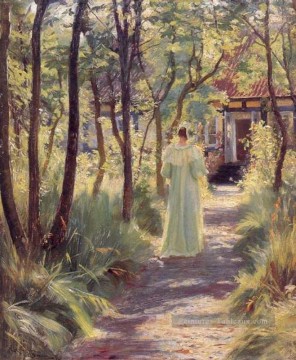 Marie en el jardin 1895 Peder Severin Kroyer Peinture à l'huile